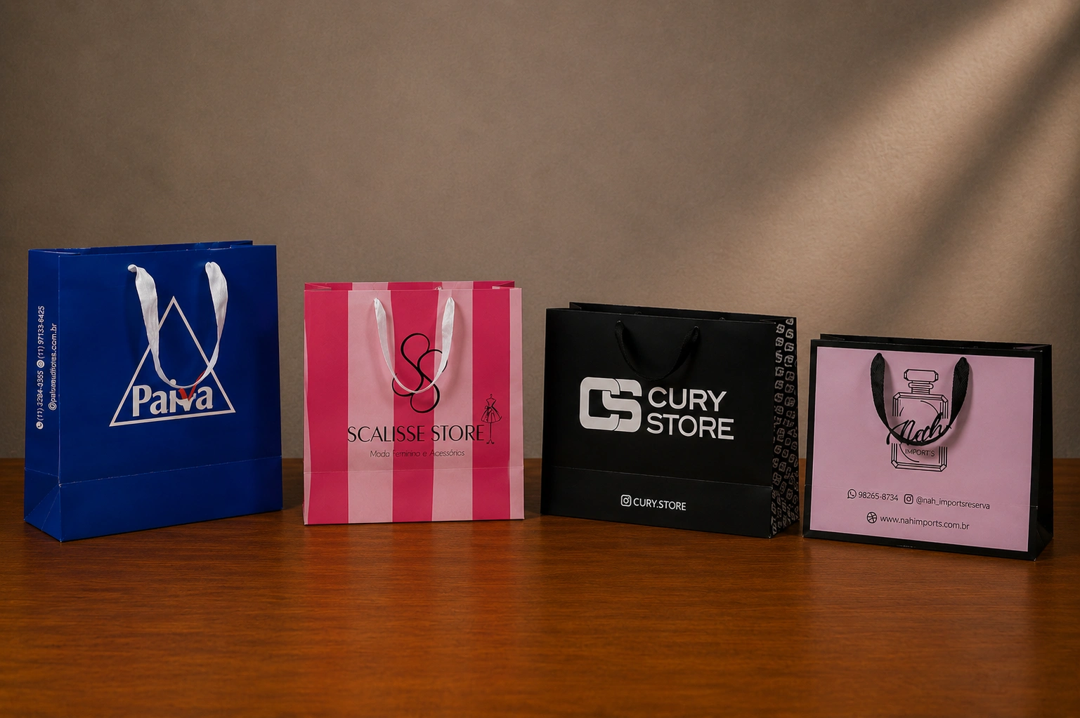 Sacolas linha premium variadas